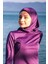 Deniz Havuz Bone Eşarp B2101 - Mor 2
