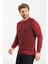 Erkek Polo Yaka Pamuklu Triko Kazak 4445F Bordo 1