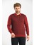 Erkek Polo Yaka Pamuklu Triko Kazak 4445F Bordo 3