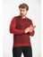 Erkek Polo Yaka Pamuklu Triko Kazak 4445F Bordo 4