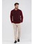 Erkek Polo Yaka Çelik Örgü Triko Kazak 4605F Bordo 2