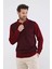 Erkek Polo Yaka Çelik Örgü Triko Kazak 4605F Bordo 3