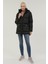 W-Bella Coat 2pr Siyah Kadın Uzun Kaban 3