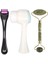 3’lü Cilt Bakım Seti Dermaroller 0.5 mm + Cilt Temizleme Fırçası Klasik + Yeşim Taşı Yüz Masaj Aleti 1