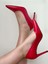 Kırmızı Kadın Ince Topuk Stiletto Ayakkabı 1