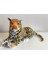 Sesli Kükreyen Leopar Peluş 40 cm 1