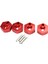4x 12MM Metal Tekerlek Adaptörü Wltoys Model Parça Aksesuarları Kırmızı 2