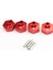 4x 12MM Metal Tekerlek Adaptörü Wltoys Model Parça Aksesuarları Kırmızı 3