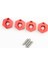 4x 12MM Metal Tekerlek Adaptörü Wltoys Model Parça Aksesuarları Kırmızı 4