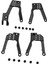 4x Rc Şok Damper Kuleleri Dağı SCX10 Iı 90046 90047 Araba Kamyon Dıy Parçaları Siyah 3