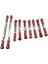 9x Metal Direksiyon Servo Bağlantıları 1/12 Wltoys FY01 Rc Trawlers Için Çekme Çubukları Kırmızı 1