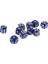 Set 10 Altı Taraflı D6 16MM Standart Die Çok Renkli Beyaz/altın Pip 4