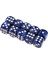 Set 10 Altı Taraflı D6 16MM Standart Die Çok Renkli Beyaz/altın Pip 5