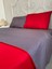 Çift Taraflı Kırmızı-Koyu Gri Renkli Çift Kişilik Yorgan Kılıfı 1