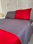 Çift Taraflı Kırmızı-Koyu Gri Renkli Çift Kişilik Yorgan Kılıfı 4