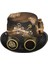 Komik Punk Gotik Dişli Gözlükleri Çiçek Üst Şapka Steampunk Trilby 1