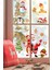 Yılbaşı Figürleri Noel Baba Geyik Penguen Kardan Adam ve Kar Taneleri Dekoratif Sticker 2