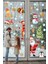 Yılbaşı Figürleri Noel Baba Geyik Penguen Kardan Adam ve Kar Taneleri Dekoratif Sticker 3