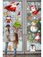 Süper Noel Baba Kardan Adam Kar Taneleri Kış Temalı Pencere Duvar Sticker 1