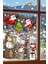 Süper Noel Baba Kardan Adam Kar Taneleri Kış Temalı Pencere Duvar Sticker 3