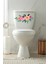 Sof Renkli Renkli Çiçekler Klozet Kapağı ve Banyo Sticker 2