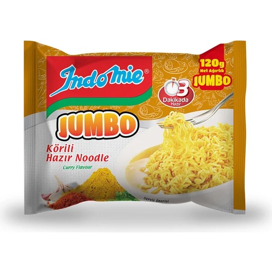Indomie Jumbo Köri Aromalı Hazır Noodle