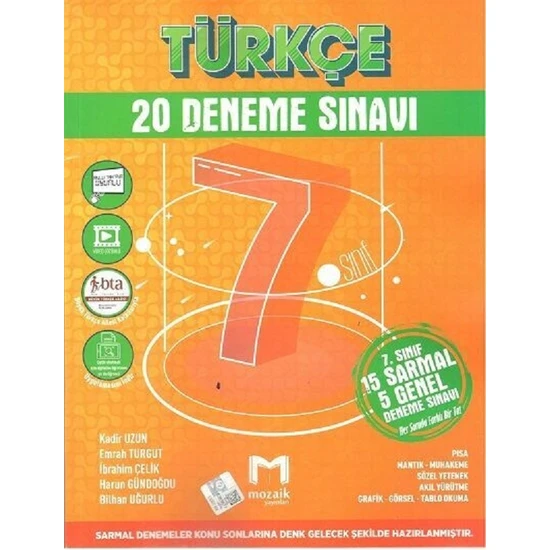Mozaik Yayınları 7. Sınıf Türkçe 20 Li Deneme