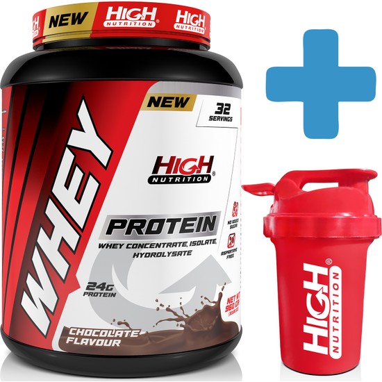 High Nutrition Whey Protein 960 gr Çikolata Aromalı Protein Tozu 24 Gram Protein 32 Servis + Shaker