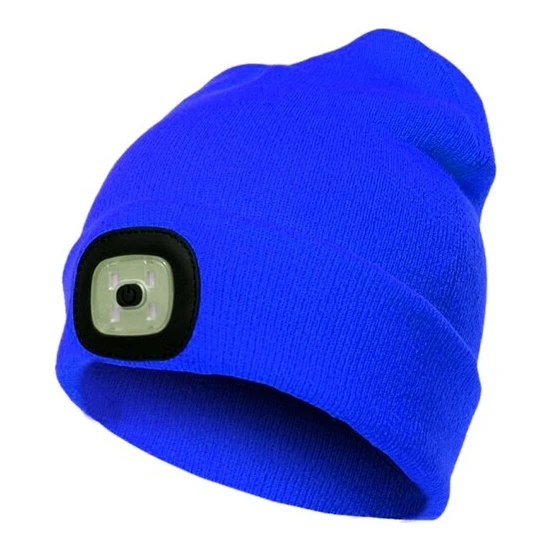 Işıklı Şapka Erkek/kadın Şapka Kış Sıcak Far Kap 3 Parlaklık Seviyesi ile Kamp Balıkçılık Için 4 Parlak LED(Yurt Dışından)