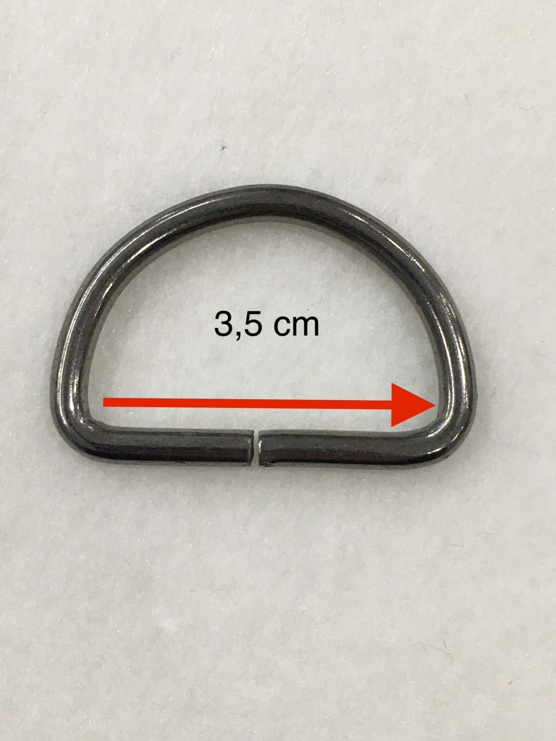 Karan Tuhafiye Çanta Halkası D Demir 3,5 cm 4 Lü Set görsel 2