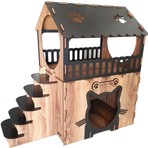Mavi Trend Kedi Evi Traslı Kedi Evi 75X70X40 cm 3 mm Mdf