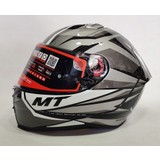 Mt Kask Mt Revenge 2 Kley B0 Parlak Gri - Şeffaf Vizörlü