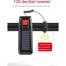 Jalant Güneş Enerjisi ve USB Şarj T6 LED 2000 Mah Su Geçirmez Bisiklet El Feneri Korna (Yurt Dışından)