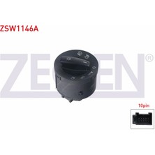 Otoco Volkswagen Golf V-Jetta Iıı-Passat-Touran-Caddy Iıı-T5 03-011 Far Anahtarı 10 Pin Otomatik