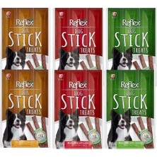 Reflex Plus 3 Çeşit Köpek Ödül Çubuğu Sticks 6'lı Paket 6 x 33 gr (Kuzu Etli, Tavuklu, Biftekli)