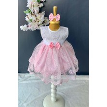 Nk Kids Saç Bantlı Dantelli Bebek Elbise PNPN136