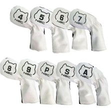 BEPretty 9 Adet/set Golf Kulübü Kafa Kapakları, Su Geçirmez Pu Deri Deseni (Yurt Dışından)