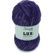 Spagetti Yarn Lux Velvet Mor Kadife El Örgü Ipliği
