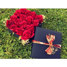 Zb Flowers Sevgiliye hediye 16 Adet Yapay Kırmızı Gül Hediyelik Doğum Günü Hediyesi