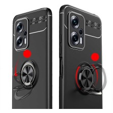 Case Street Xiaomi Poco X4 Gt Kılıf Ravel Silikon Yüzüklü Mıknatıslı Kamera Korumalı Lacivert