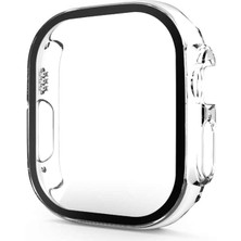 Smcase Apple Watch 7 45MM Ekran ve Kasa Koruyucu Full Glue Gard Gard 13 Renksiz