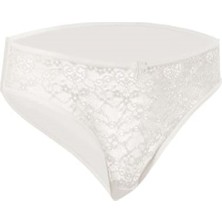 Ebru Kadın Önü Dantel Külot (4 Paket) E-2003 - Beyaz - Xl