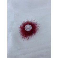 Sırmalı Çeyiz Kına Geceleri Için 12 Adet Bordo Tüylü Ledli Kına Mumu