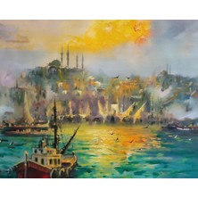 Asmin Sanat Evi Orijinal Yağlı Boya Tablo 80 x 110 cm