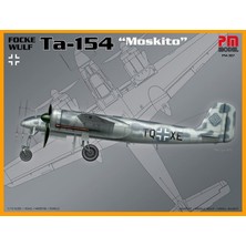 Pm Model 307 1/72 Focke-Wulf Ta 154 Moskito Gece Avcı Uçağı Demonte Plastik Maketi