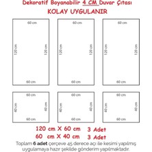 Ankara Kartonpiyer Dekoratif Boyanabilir 2,5 cm Duvar Çıtası 6 Adet Hazır Kesimli Çerçeve Paketi