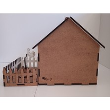 KarÇiAhşap Ahşap Boyanabilir Çiftlik Evi 3D Maket Yapboz