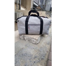 Nfy Style Nfystyle Orta Boy Unisex El ve Omuz Askılı Seyahat Çantası El , Gri Kırçıllı Suni Deri