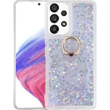 ZORE Galaxy A33 5g Kılıf Zore Milce Simli Pullu Yüzüklü Kılıf