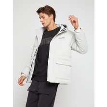 Koton Anorak Şişme Mont Kapşonlu Baskılı